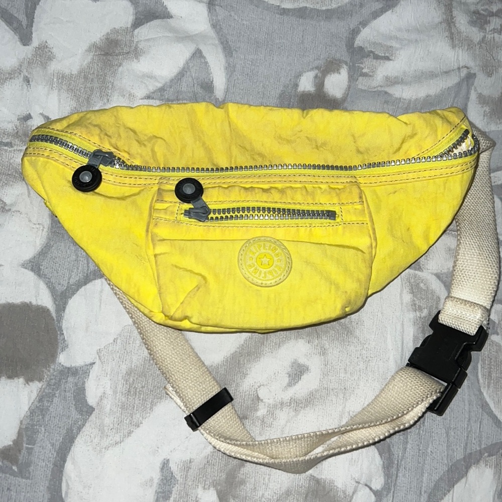 Bright yellow Kipling fannypack